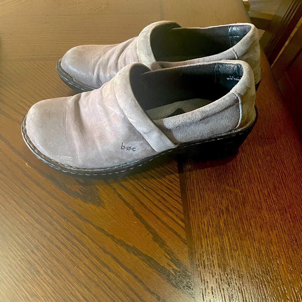 BOC suede leather clogs